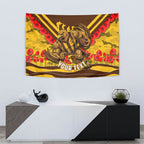 Personalised Hawthorn Hawks ANZAC Tapestry Military Remembrance Australian Football Mascot Camouflage
