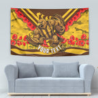 Personalised Hawthorn Hawks ANZAC Tapestry Military Remembrance Australian Football Mascot Camouflage