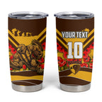 Personalised Hawthorn Hawks ANZAC Tumbler Cup Military Remembrance Australian Football Mascot Camouflage