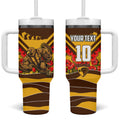 Personalised Hawthorn Hawks ANZAC Tumbler With Handle Military Remembrance Australian Football Mascot Camouflage