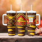 Personalised Hawthorn Hawks ANZAC Tumbler With Handle Military Remembrance Australian Football Mascot Camouflage