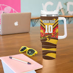 Personalised Hawthorn Hawks ANZAC Tumbler With Handle Military Remembrance Australian Football Mascot Camouflage