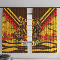 Personalised Hawthorn Hawks ANZAC Window Curtain Military Remembrance Australian Football Mascot Camouflage