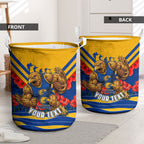 Personalised West Coast Eagles ANZAC Laundry Basket Military Remembrance Australian Football Mascot Camouflage