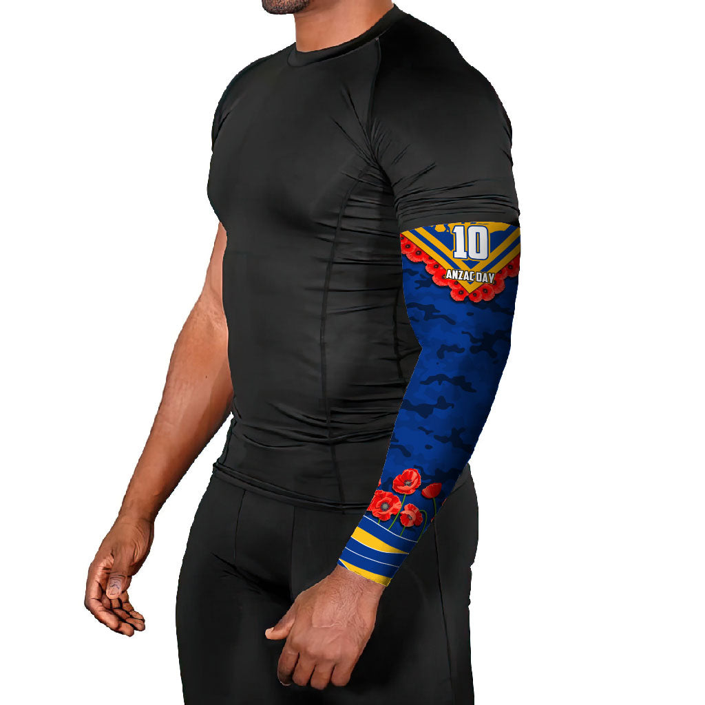 Personalised West Coast Eagles ANZAC Arm Sleeves Military Remembrance Australian Football Mascot Camouflage