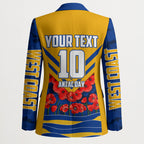Personalised West Coast Eagles ANZAC Blazer Military Remembrance Australian Football Mascot Camouflage