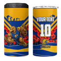 Personalised West Coast Eagles ANZAC 4 in 1 Can Cooler Tumbler Military Remembrance Australian Football Mascot Camouflage