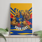 Personalised West Coast Eagles ANZAC Canvas Wall Art Military Remembrance Australian Football Mascot Camouflage