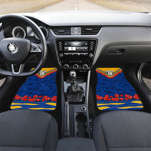 Personalised West Coast Eagles ANZAC Car Mats Military Remembrance Australian Football Mascot Camouflage