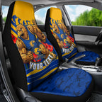 Personalised West Coast Eagles ANZAC Car Seat Cover Military Remembrance Australian Football Mascot Camouflage