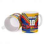 Personalised West Coast Eagles ANZAC Ceramic Mug Military Remembrance Australian Football Mascot Camouflage