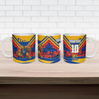 Personalised West Coast Eagles ANZAC Ceramic Mug Military Remembrance Australian Football Mascot Camouflage