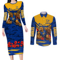 Personalised West Coast Eagles ANZAC Couples Matching Long Sleeve Bodycon Dress and Long Sleeve Button Shirt Military Remembrance Australian Football Mascot Camouflage