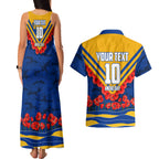 Personalised West Coast Eagles ANZAC Couples Matching Tank Maxi Dress and Hawaiian Shirt Military Remembrance Australian Football Mascot Camouflage