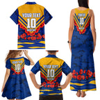 Personalised West Coast Eagles ANZAC Family Matching Tank Maxi Dress and Hawaiian Shirt Military Remembrance Australian Football Mascot Camouflage