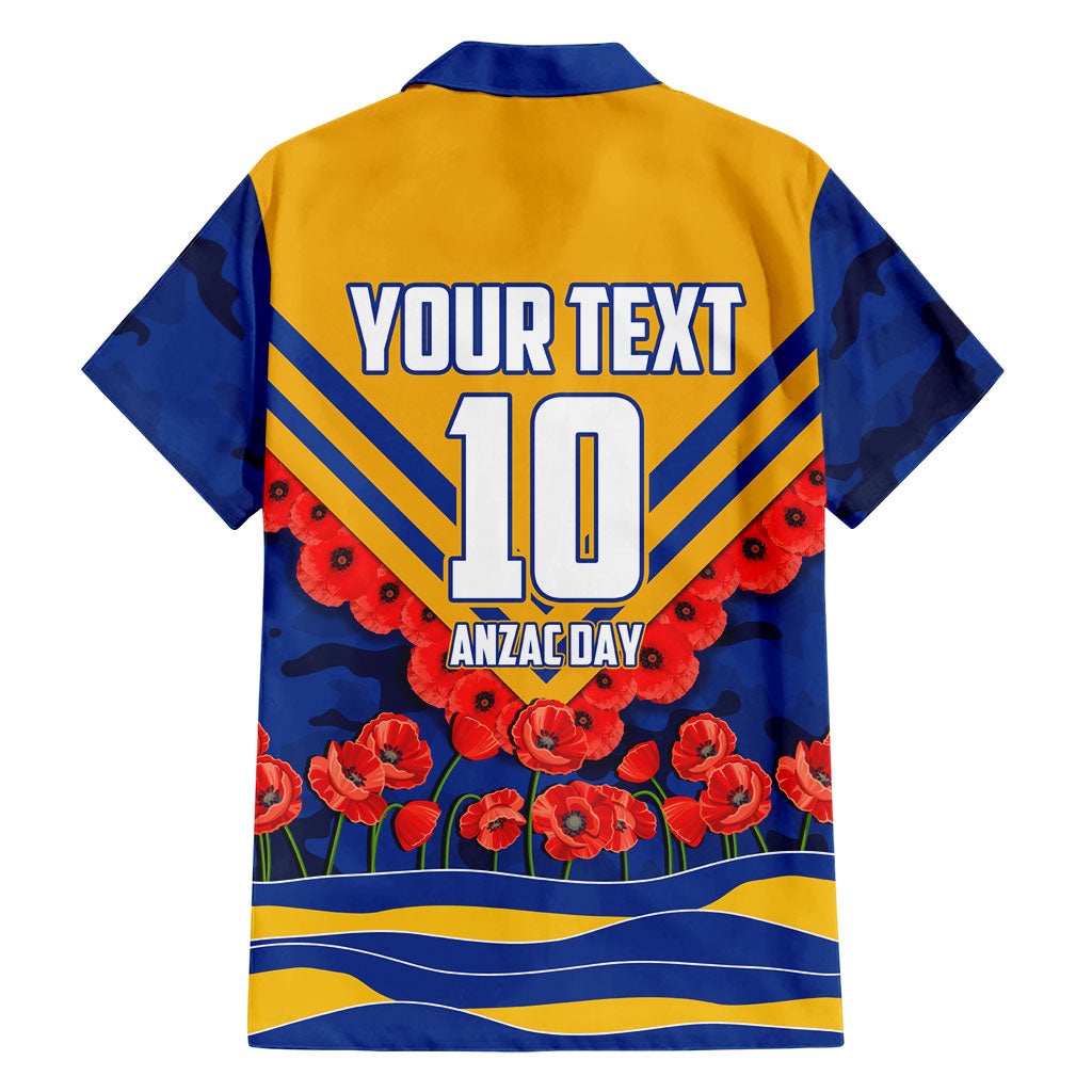 Personalised West Coast Eagles ANZAC Family Matching Tank Maxi Dress and Hawaiian Shirt Military Remembrance Australian Football Mascot Camouflage