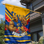 Personalised West Coast Eagles ANZAC Garden Flag Military Remembrance Australian Football Mascot Camouflage