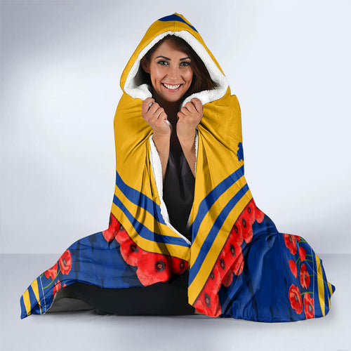 Personalised West Coast Eagles ANZAC Hooded Blanket Military Remembrance Australian Football Mascot Camouflage