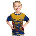Personalised West Coast Eagles ANZAC Kid T Shirt Military Remembrance Australian Football Mascot Camouflage