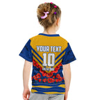 Personalised West Coast Eagles ANZAC Kid T Shirt Military Remembrance Australian Football Mascot Camouflage