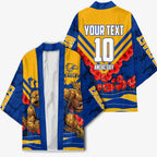 Personalised West Coast Eagles ANZAC Kimono Military Remembrance Australian Football Mascot Camouflage
