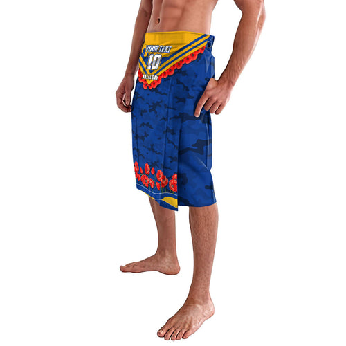 Personalised West Coast Eagles ANZAC Lavalava Military Remembrance Australian Football Mascot Camouflage