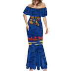Personalised West Coast Eagles ANZAC Mermaid Dress Military Remembrance Australian Football Mascot Camouflage