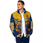 Personalised West Coast Eagles ANZAC Padded Jacket Military Remembrance Australian Football Mascot Camouflage