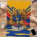 Personalised West Coast Eagles ANZAC Puzzle Military Remembrance Australian Football Mascot Camouflage