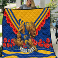 Personalised West Coast Eagles ANZAC Quilt Military Remembrance Australian Football Mascot Camouflage