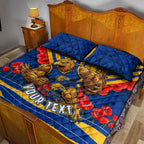 Personalised West Coast Eagles ANZAC Quilt Bed Set Military Remembrance Australian Football Mascot Camouflage