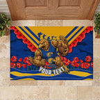 Personalised West Coast Eagles ANZAC Rubber Doormat Military Remembrance Australian Football Mascot Camouflage