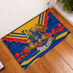 Personalised West Coast Eagles ANZAC Rubber Doormat Military Remembrance Australian Football Mascot Camouflage