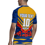 Personalised West Coast Eagles ANZAC Rugby Jersey Military Remembrance Australian Football Mascot Camouflage