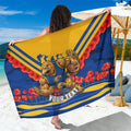 Personalised West Coast Eagles ANZAC Sarong Military Remembrance Australian Football Mascot Camouflage