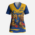 Personalised West Coast Eagles ANZAC Scrub Top Military Remembrance Australian Football Mascot Camouflage