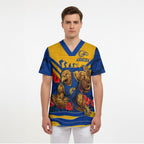 Personalised West Coast Eagles ANZAC Scrub Top Military Remembrance Australian Football Mascot Camouflage