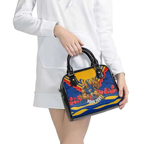 Personalised West Coast Eagles ANZAC Shoulder Handbag Military Remembrance Australian Football Mascot Camouflage