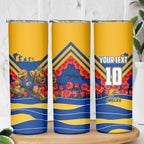 Personalised West Coast Eagles ANZAC Skinny Tumbler Military Remembrance Australian Football Mascot Camouflage