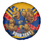 Personalised West Coast Eagles ANZAC Spare Tire Cover Military Remembrance Australian Football Mascot Camouflage