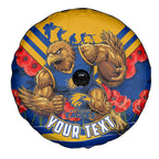 Personalised West Coast Eagles ANZAC Spare Tire Cover Military Remembrance Australian Football Mascot Camouflage