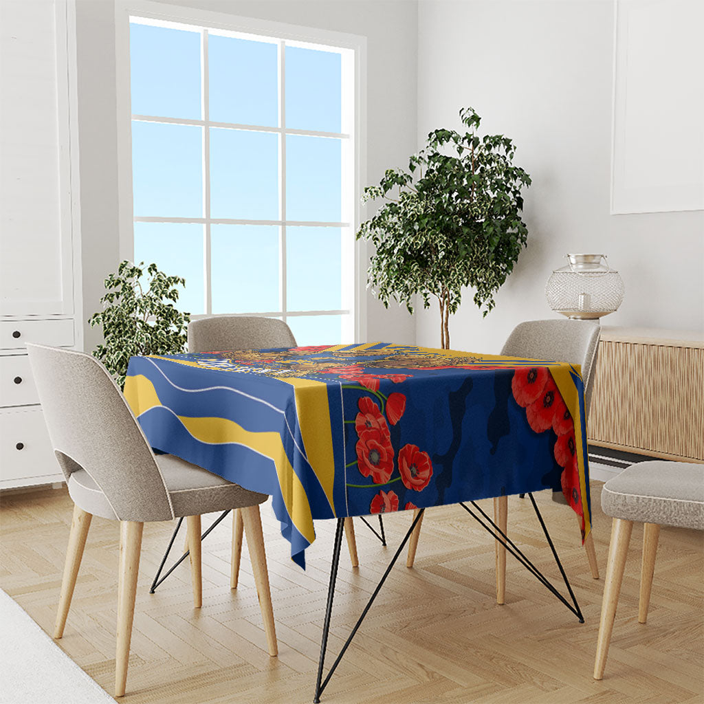 Personalised West Coast Eagles ANZAC Tablecloth Military Remembrance Australian Football Mascot Camouflage