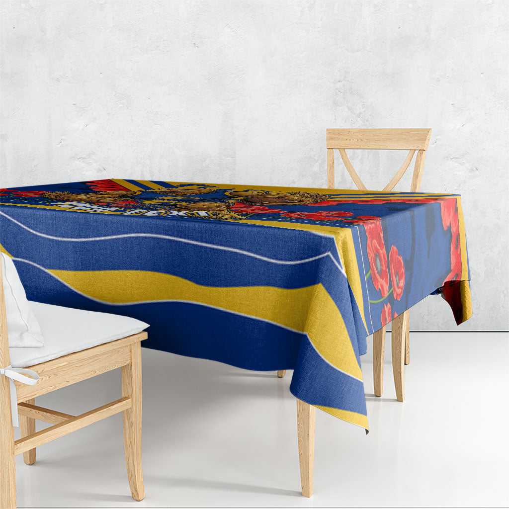 Personalised West Coast Eagles ANZAC Tablecloth Military Remembrance Australian Football Mascot Camouflage