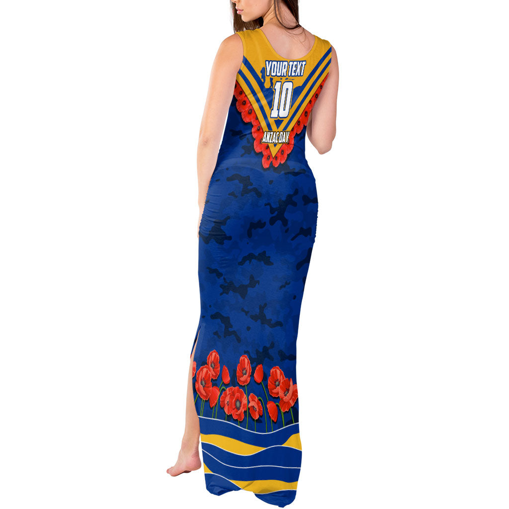Personalised West Coast Eagles ANZAC Tank Maxi Dress Military Remembrance Australian Football Mascot Camouflage