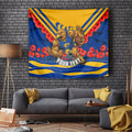 Personalised West Coast Eagles ANZAC Tapestry Military Remembrance Australian Football Mascot Camouflage