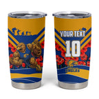 Personalised West Coast Eagles ANZAC Tumbler Cup Military Remembrance Australian Football Mascot Camouflage