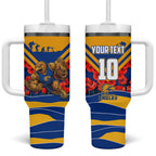 Personalised West Coast Eagles ANZAC Tumbler With Handle Military Remembrance Australian Football Mascot Camouflage