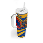 Personalised West Coast Eagles ANZAC Tumbler With Handle Military Remembrance Australian Football Mascot Camouflage