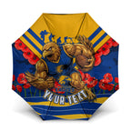 Personalised West Coast Eagles ANZAC Umbrella Military Remembrance Australian Football Mascot Camouflage
