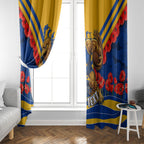 Personalised West Coast Eagles ANZAC Window Curtain Military Remembrance Australian Football Mascot Camouflage